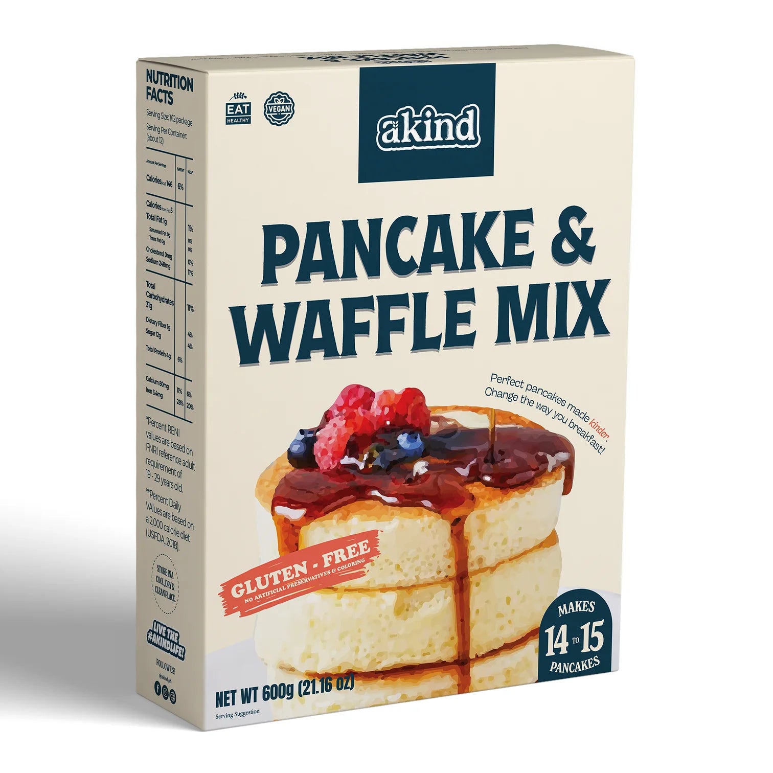 PANCAKE AND WAFFLE MIX 600g
