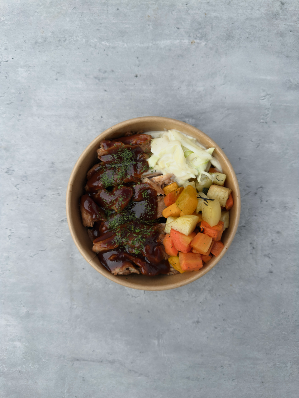 Southwest Smoky Chicken, roasted veggies, cabbage slaw