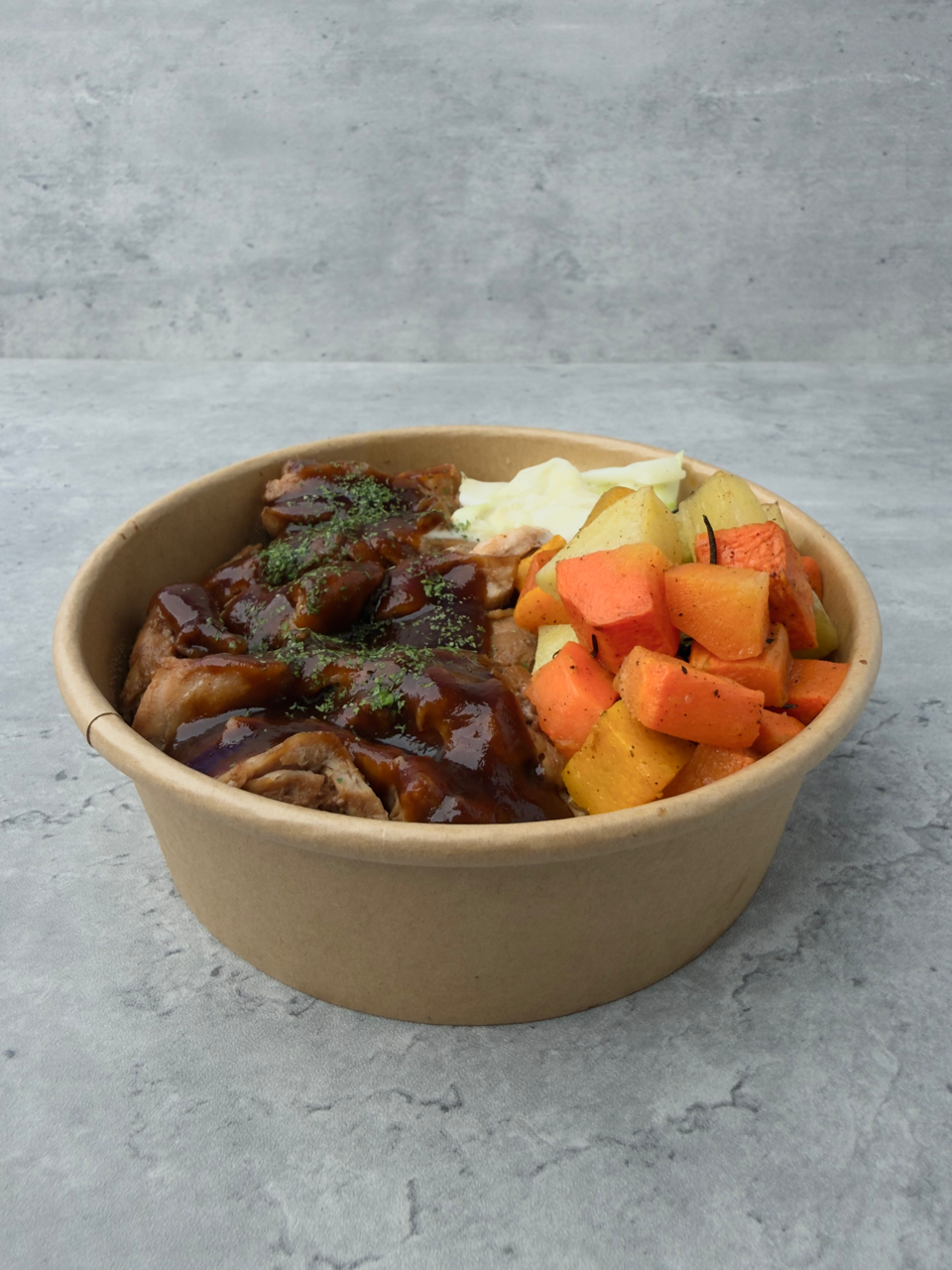 Southwest Smoky Chicken, roasted veggies, cabbage slaw