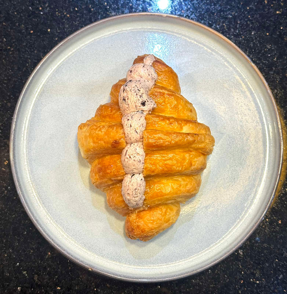 Blueberry cream croissant