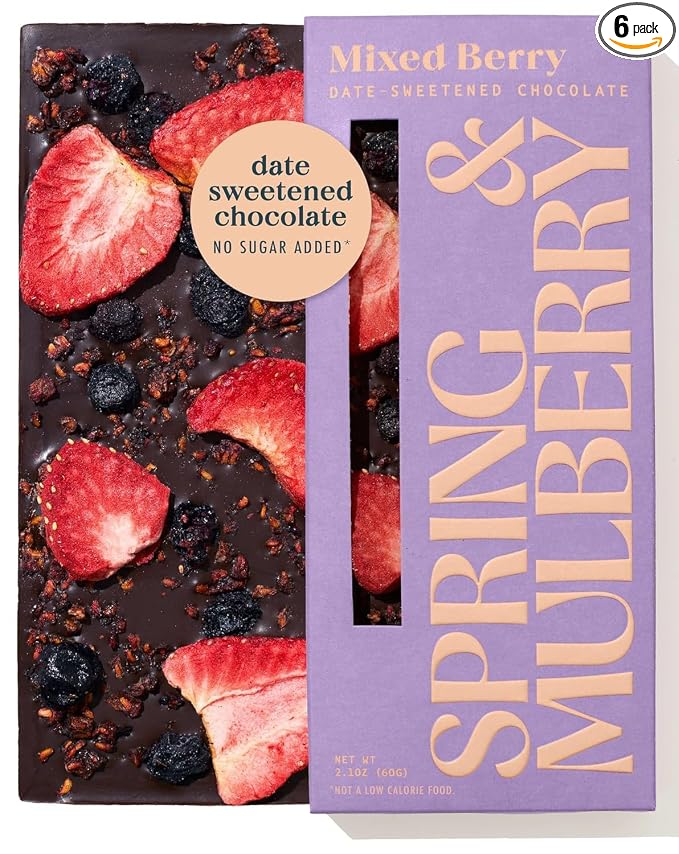 Spring & Mulberry, Date-Sweetened Chocolate, Mixed Berry, 2.1 oz (60 g)